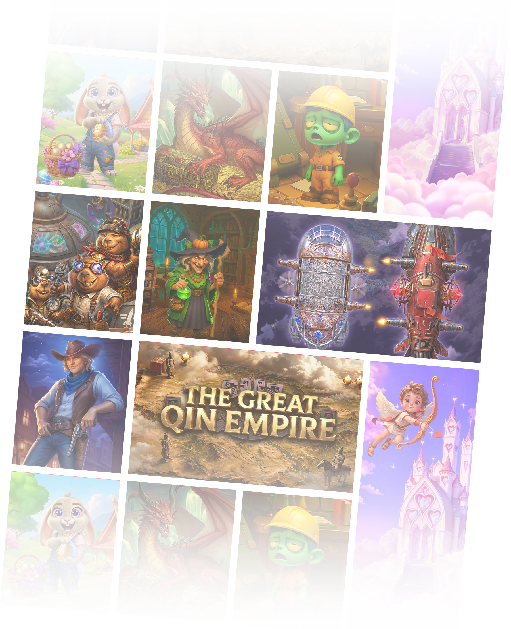 A wall of Throne game artwork